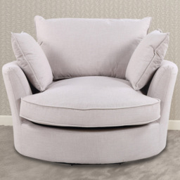 Artemis Home Irwin Sand Swivel Cuddle Chair - Size: Single - Beige - Wilko
