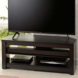 TTAP Memphis 2 Shelf Black TV Stand - Size: 14.4 x 120 x 39.5cm - Wilko - thumbnail 1