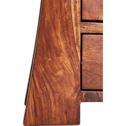Loft24 Mahar 7 Drawer Brown Solid Wood Chest of Drawers - Size: 85 x 35 x 23cm - Wilko - thumbnail 7