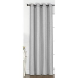 Divante Silver Faux Linen Blackout Panel - Size: W 137 x D 228cm - Wilko - thumbnail 3