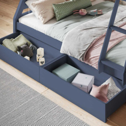 Flair Ollie Navy Triple Bunk Bed - Size: Single + Double - Blue - Wilko - thumbnail 3