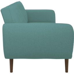 Novogratz Brittany 3 Seater Light Blue Linen Sofa Bed with Wooden Legs - LightÂBlue - Wilko - thumbnail 6