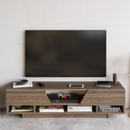 Decorotika Aspatria Walnut TV Unit - Size: 34 x 160 x 37cm - Brown - Wilko - thumbnail 6