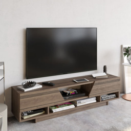 Decorotika Aspatria Walnut TV Unit - Size: 34 x 160 x 37cm - Brown - Wilko - thumbnail 5