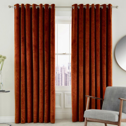 Helena Springfield Escala Lined Copper Curtains 229 x 229cm - Size: W 228 x D 228cm - Wilko