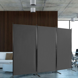Costway 3 Panel Grey Foldable Room Divider - Size: 3 Panels - Wilko - thumbnail 3