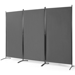 Costway 3 Panel Grey Foldable Room Divider - Size: 3 Panels - Wilko - thumbnail 4