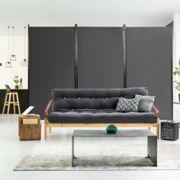 Costway 3 Panel Grey Foldable Room Divider - Size: 3 Panels - Wilko - thumbnail 7