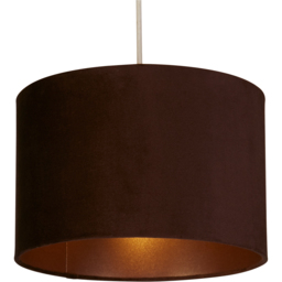 Lighting Collection Calista Velvet Chocolate Ceiling Shade - Size: 20 x 30 x 30cm - Brown - Wilko - thumbnail 4