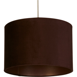 Lighting Collection Calista Velvet Chocolate Ceiling Shade - Size: 20 x 30 x 30cm - Brown - Wilko