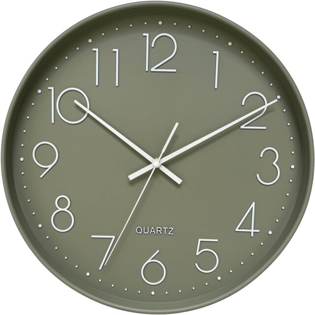 Matte Wall Clock Sage - Wilko - image 1