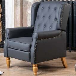 Artemis Home Galena Grey Manual Recliner Chair - Size: Single - Wilko