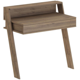FWStyle Cowork Single Drawer Single Shelf Dark Oak Wall Mounted Desk - Size: 91 x 94 x 50cm - Brown - Wilko - thumbnail 3