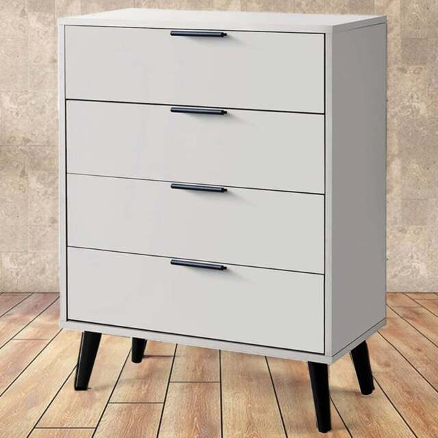 Julian Bowen Alba 4 Drawer Wide Silk Grey Chest of Drawers - Wilko - image 1