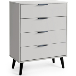 Julian Bowen Alba 4 Drawer Wide Silk Grey Chest of Drawers - Wilko - thumbnail 3