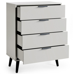 Julian Bowen Alba 4 Drawer Wide Silk Grey Chest of Drawers - Wilko - thumbnail 5