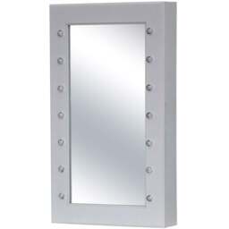 CARME Home Katie LED White Mirrored Jewellery Cabinet - Size: 16 x 73 x 43cm - Wilko