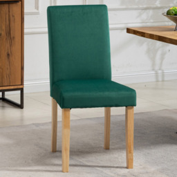 Artemis Home Maiolo Set of 2 Green Velvet Dining Chair - Wilko - thumbnail 3