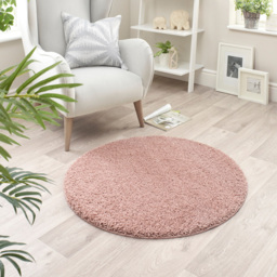My Rug Nude Pink Round Rug 100cm - Size: 100 x 100 x 2cm - Wilko - thumbnail 3