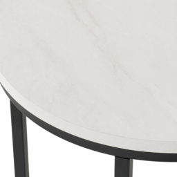 Seconique Dallas Marble and Black Side Table - Size: 40 x 40 x 61cm - Wilko - thumbnail 4