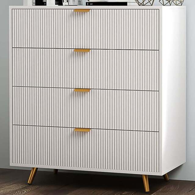 Portland 4 Drawer White Chest of Drawers - Wilko - image 1