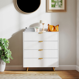 Portland 4 Drawer White Chest of Drawers - Wilko - thumbnail 6