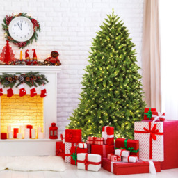 Costway Pre Lit Warm White LED Artificial Christmas Tree 6ft - Green - Wilko - thumbnail 3