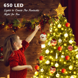 Costway Pre Lit Warm White LED Artificial Christmas Tree 6ft - Green - Wilko - thumbnail 5