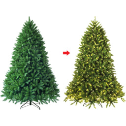 Costway Pre Lit Warm White LED Artificial Christmas Tree 6ft - Green - Wilko - thumbnail 4