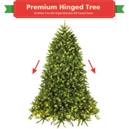 Costway Pre Lit Warm White LED Artificial Christmas Tree 6ft - Green - Wilko - thumbnail 6