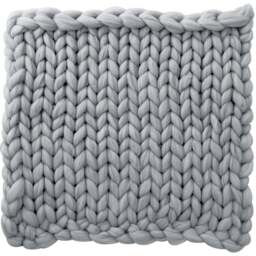Living and Home Light Grey Chunky Knit Handwoven Throw Blanket 60cm - Wilko - thumbnail 1