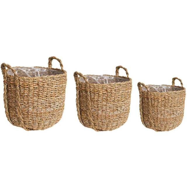 Ivyline Tenno Natural Basket Set of 3 - Size: 40cm - n/a - Wilko - image 1