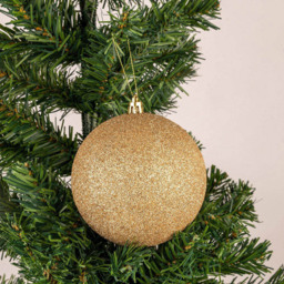 Shatchi 6cm Champagne Gold Shatterproof Christmas Bauble 18 Pack - Wilko - thumbnail 5
