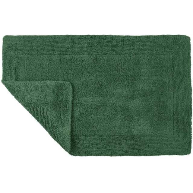 Allure Bath Fashions Luxury Reversible Dark Green Heavyweight Bath Mat 53 x 85cm - Size: 53 x 85 x 1cm - Wilko - image 1