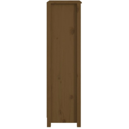 vidaXL 4 Shelf Honey Brown Solid Pine Wood Bookcase - Size: 125.5 x 50 x 35cm - Wilko - thumbnail 6