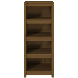 vidaXL 4 Shelf Honey Brown Solid Pine Wood Bookcase - Size: 125.5 x 50 x 35cm - Wilko - thumbnail 4