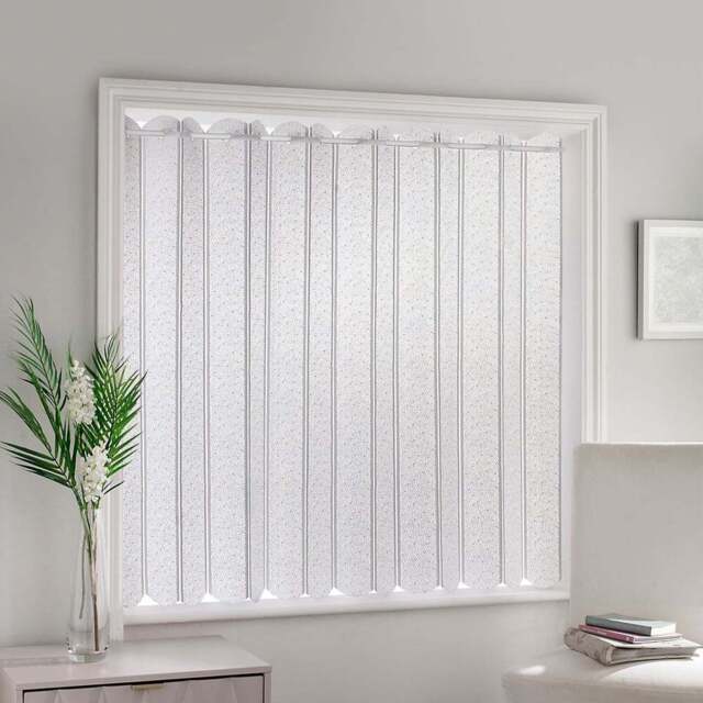 Enhanced Living Vertical Pleated Parma Lace Blind 168cm - Size: 91 x 168 x 3cm - White - Wilko - image 1