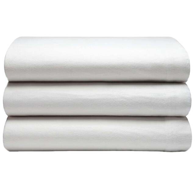 Serene Double White Brushed Cotton Flat Bed Sheet - Wilko - image 1