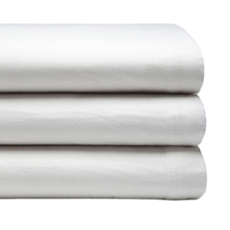 Serene Double White Brushed Cotton Flat Bed Sheet - Wilko - thumbnail 4