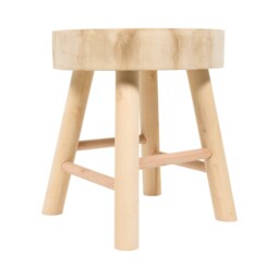 Wood Footstool Natural - Wilko - thumbnail 4