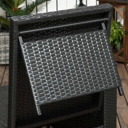 Outsunny 5pc PE Rattan Sun Lounger Black - Size: 106 x 98 x 146cm - Wilko - thumbnail 4