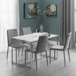 Julian Bowen Set of 4 Slate Grey Jazz Fabric Chairs - Wilko - thumbnail 7