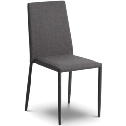 Julian Bowen Set of 4 Slate Grey Jazz Fabric Chairs - Wilko - thumbnail 4