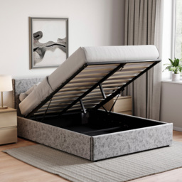 VIDA DESIGNS Veronica King Size Silver Velvet Ottoman Bed - Wilko - thumbnail 7