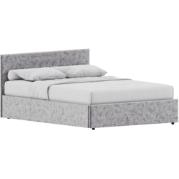 VIDA DESIGNS Veronica King Size Silver Velvet Ottoman Bed - Wilko - thumbnail 3