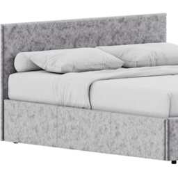 VIDA DESIGNS Veronica King Size Silver Velvet Ottoman Bed - Wilko - thumbnail 4