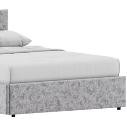 VIDA DESIGNS Veronica King Size Silver Velvet Ottoman Bed - Wilko - thumbnail 5