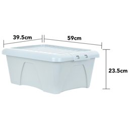 Wham 34L Soft Grey Home Upcycle Storage Box with Lid 5 Pack - Wilko - thumbnail 7