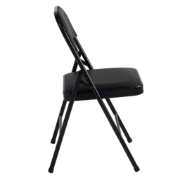 Set of 6 Black Padded Folding Metal Dining Chairs - MCC - Wilko - thumbnail 4