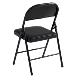 Set of 6 Black Padded Folding Metal Dining Chairs - MCC - Wilko - thumbnail 5